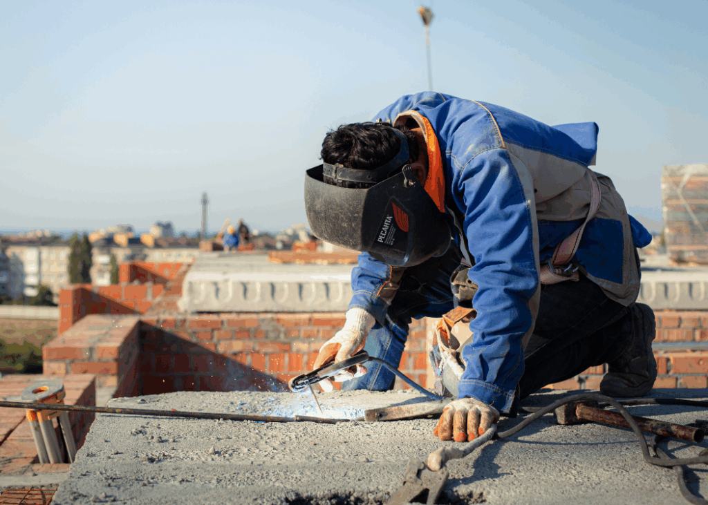 a man is working under the heat of the sun